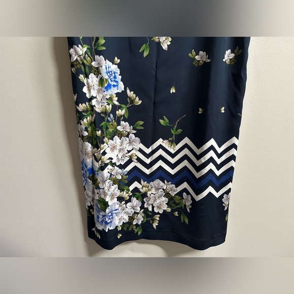 NEW Piero Moretti Blossom Shift Dress in Navy Women’s Italian Plus Size ~26 - Picture 9 of 13